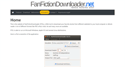 Desktop Screenshot of fanfictiondownloader.net